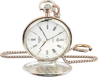 Tissotunisex-adult Savonnette Brass Pocket Watch Rose Gold & Silver T8624102901300