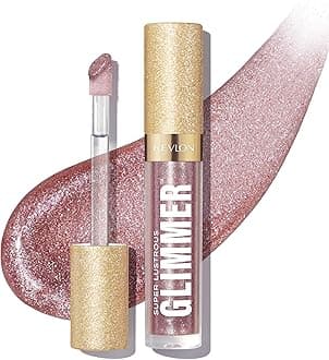 Super Lustrous Glimmer Gloss, Lip Makeup, Non-Sticky Finish Made with Plant-Based Glitter and Light-Refracting Pearls for High-Impact Shimmer, 003 Lavender Lust, 0.13 fl oz